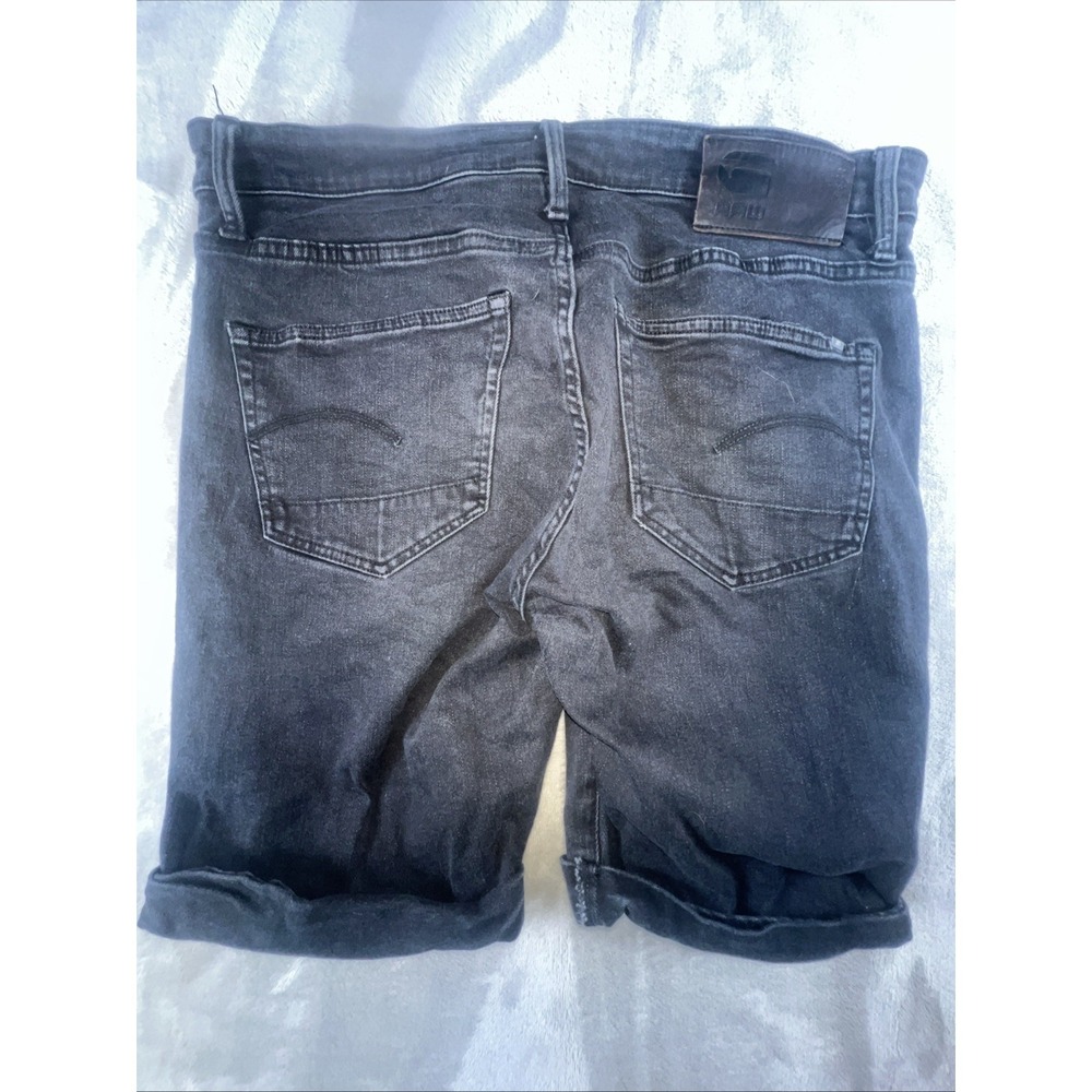 G-Star Raw faded black 3301 Slim denim shorts mens size Size 36.  9 Inch Inseam